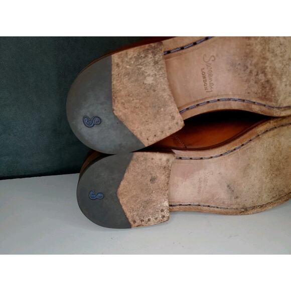 Oliver Sweeney London Mens Brown Leather Chelsea Boots US 12 UK 11 EU 45 - Picture 8 of 12